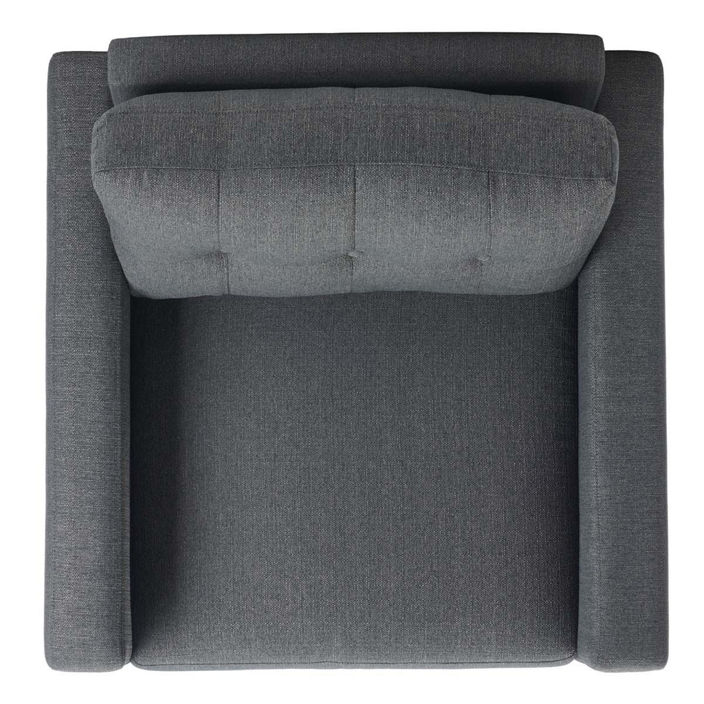 Safavieh Couture Gneiss Modern Linen Arm Chair - Slate Grey