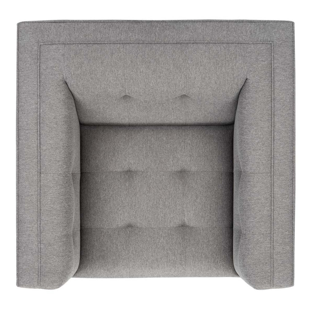 Safavieh Couture Garnet Linen Tufted Arm Chair - Light Grey