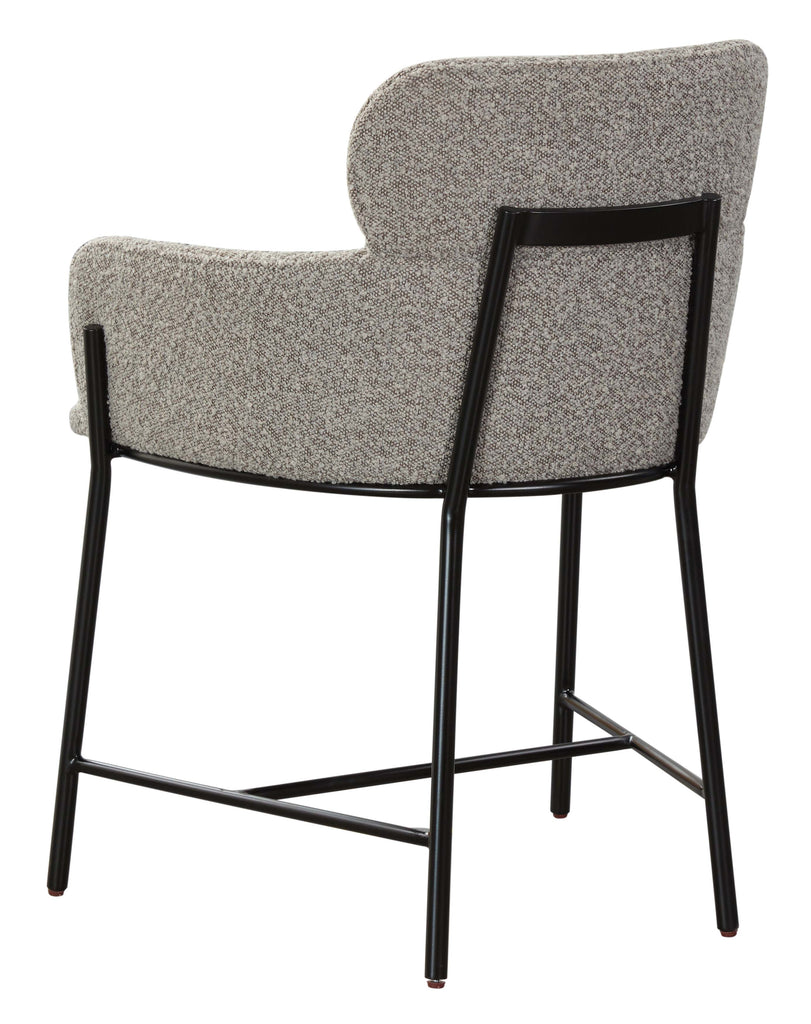 Safavieh Couture Charlize Boucle Dining Chair - Light Grey / Black