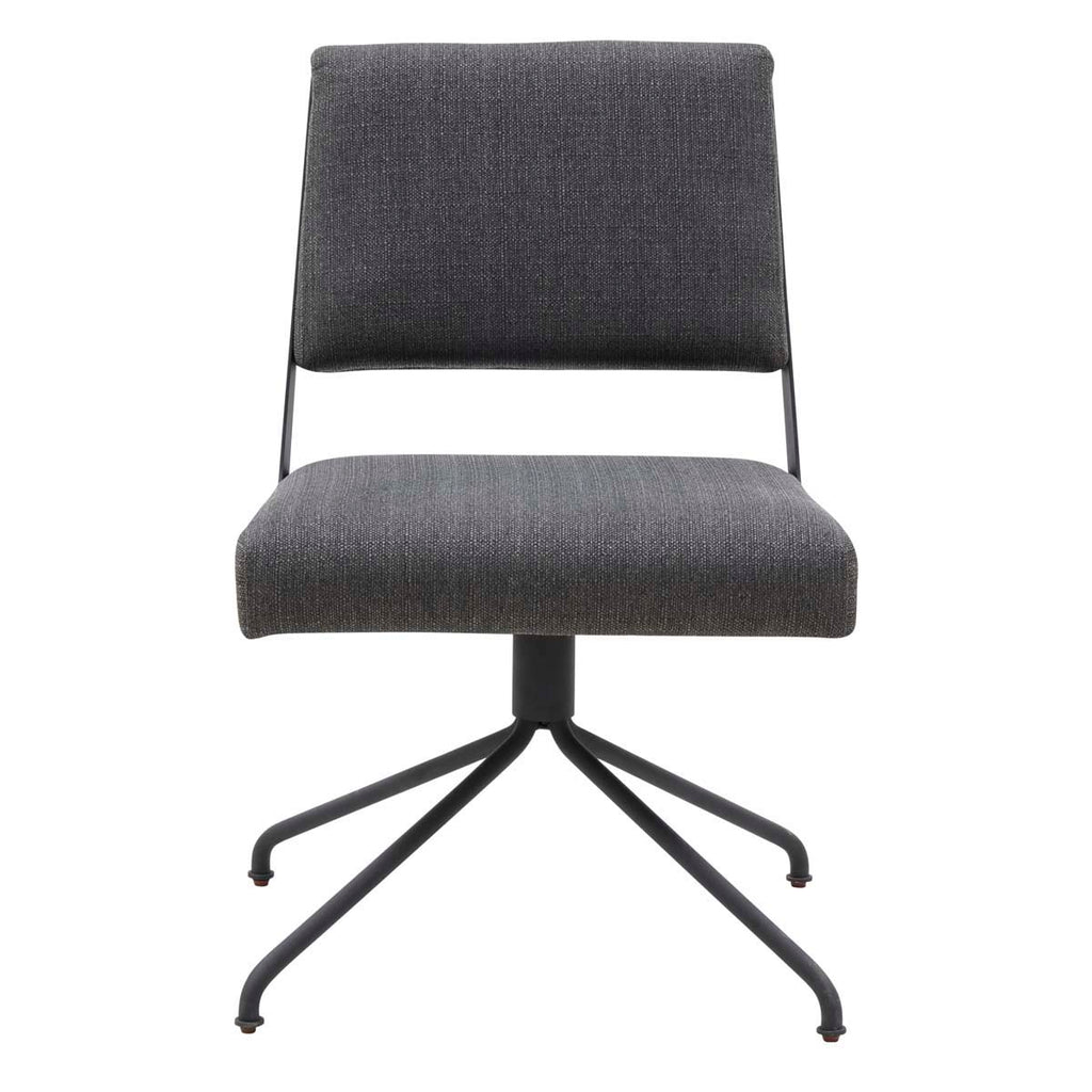 Safavieh Couture Emmeline Swivel Office Chair - Slate Grey / Black