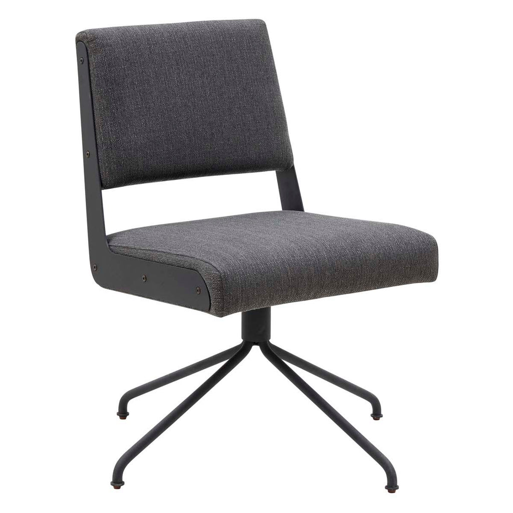Safavieh Couture Emmeline Swivel Office Chair - Slate Grey / Black
