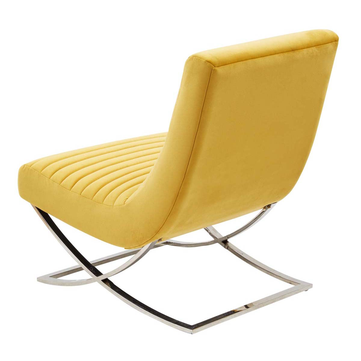 Yellow tufted outlet chair