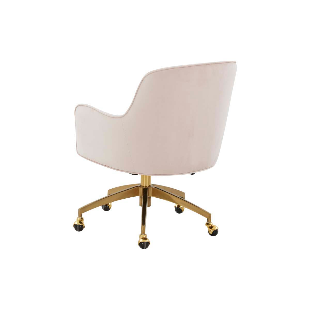 Safavieh Couture Kierstin Adjustable Desk Chair Gold Light Pink