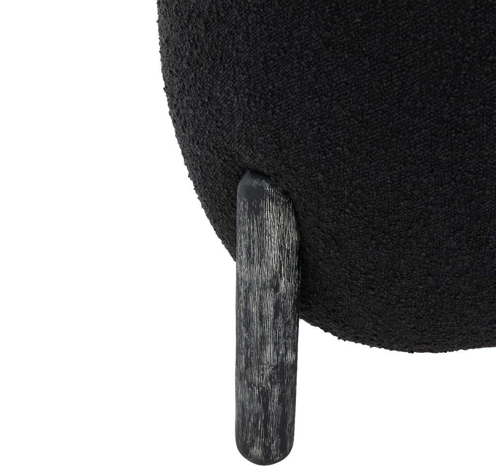 Safavieh Couture Clarabella Boucle Ottoman - Black