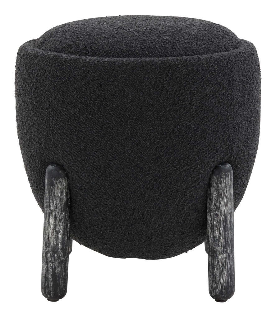 Safavieh Couture Clarabella Boucle Ottoman - Black