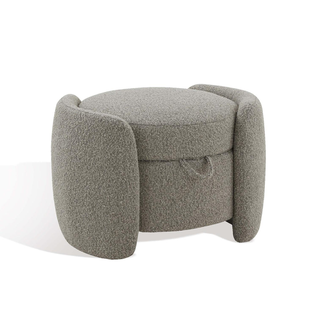 Safavieh Couture Danianna Boucle Ottoman - Light Brown