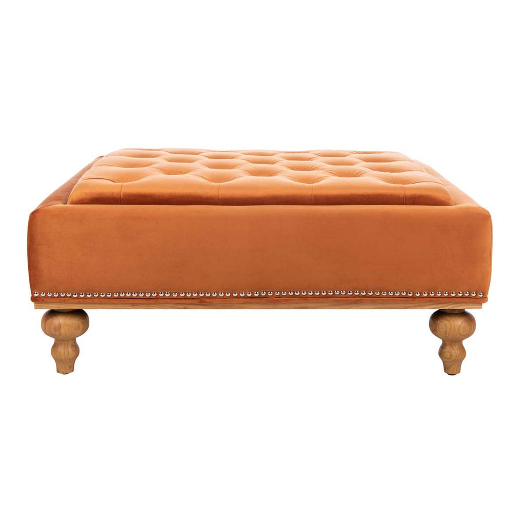 Safavieh Couture Rosealina Tufted Ottoman - Sienna