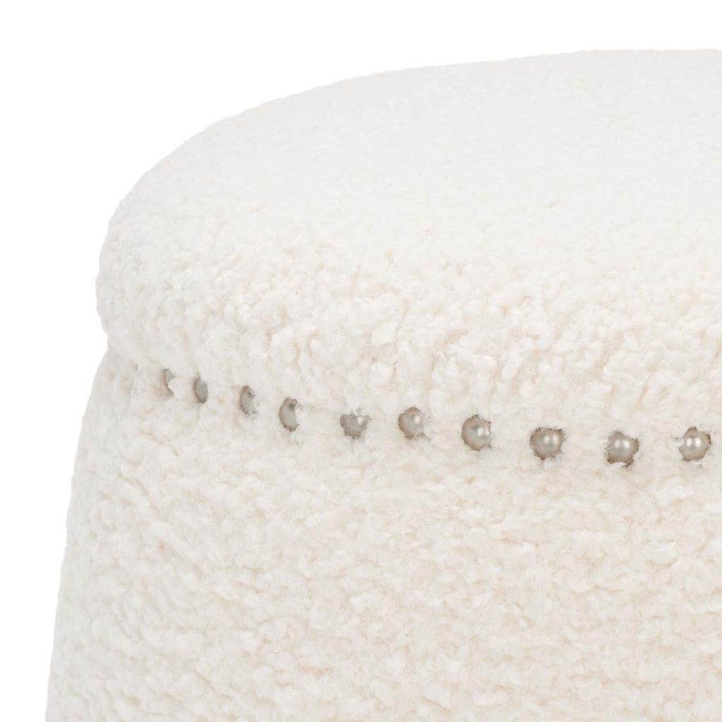 Safavieh Couture Ellerose Ottoman - Ivory