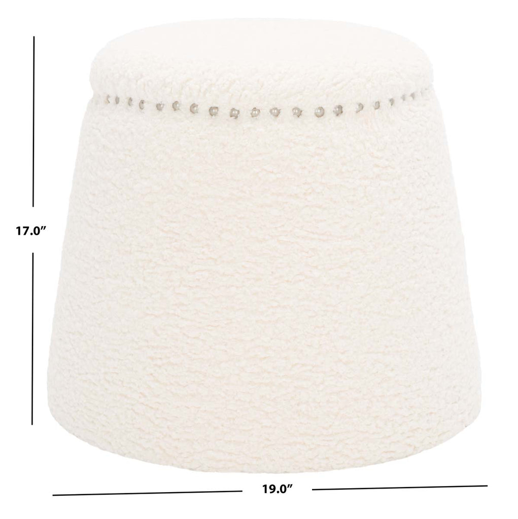 Safavieh Couture Ellerose Ottoman - Ivory