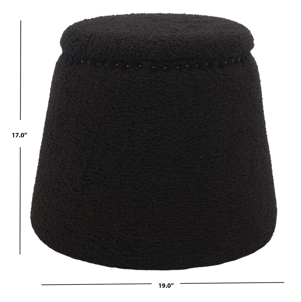 Safavieh Couture Ellerose Ottoman - Black