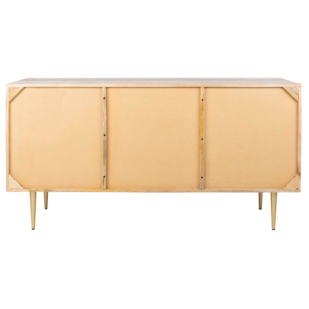 Safavieh Couture Titan Gold Inlayed Cement Sideboard - Natural Mango/Brass/Cement