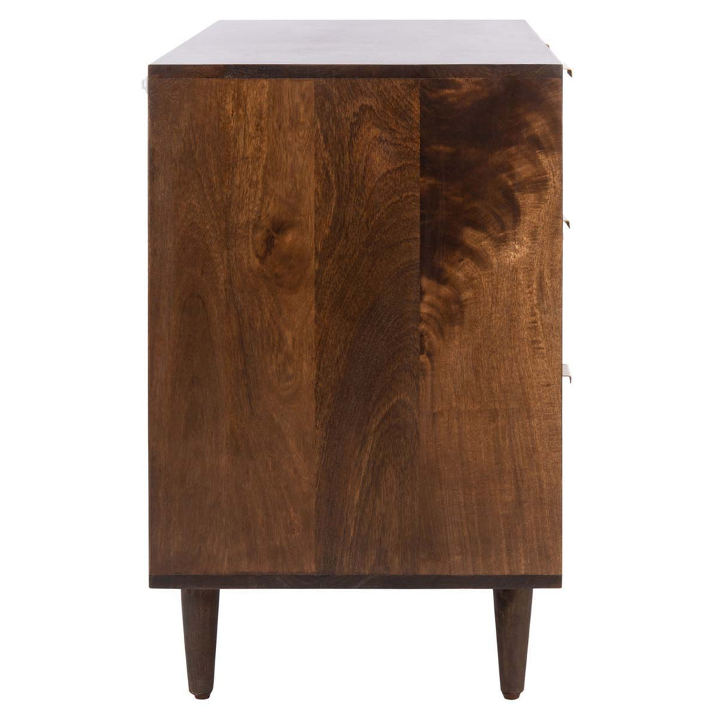 Safavieh Zinnia 6 Drawer Dresser-Walnut