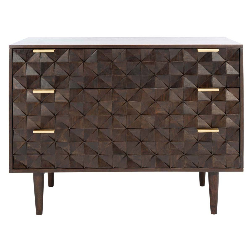 Safavieh Couture Zinnia 3 Drawer Chest - Walnut