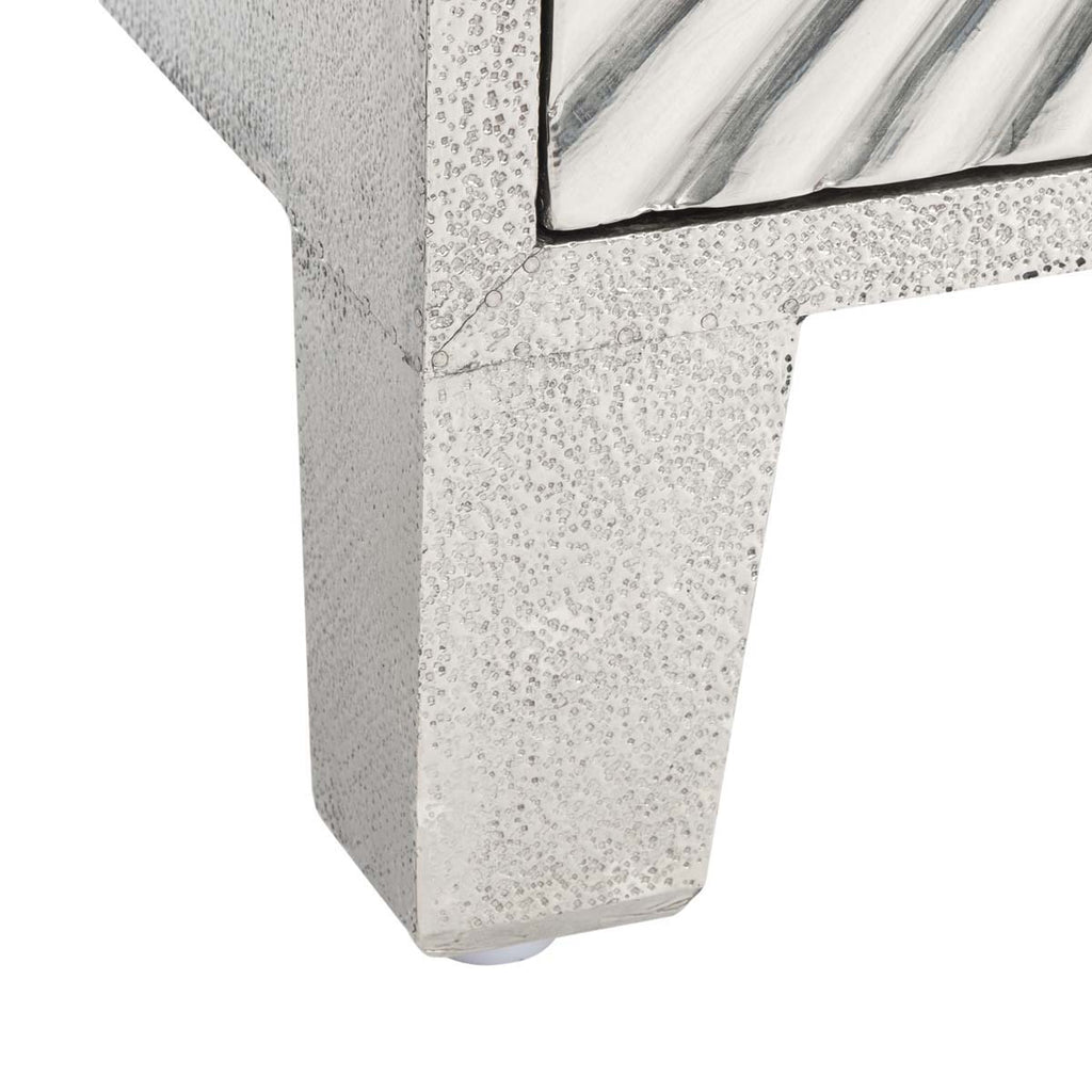 Safavieh Couture Remmington Solar Nightstand - Silver