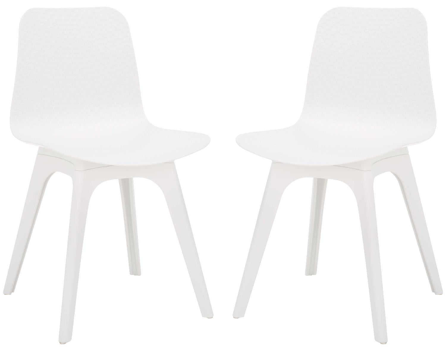 White molded evie discount chairs