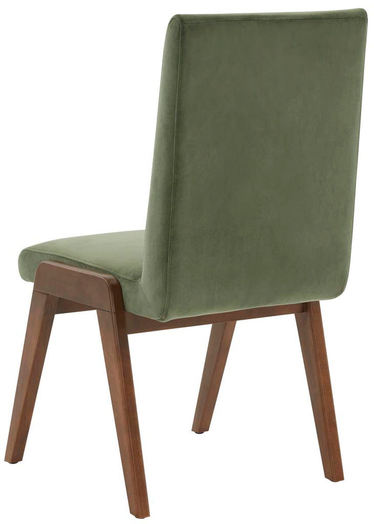 Safavieh Couture Forrest Dining Chair - Olive Green / Walnut (Set of 2)