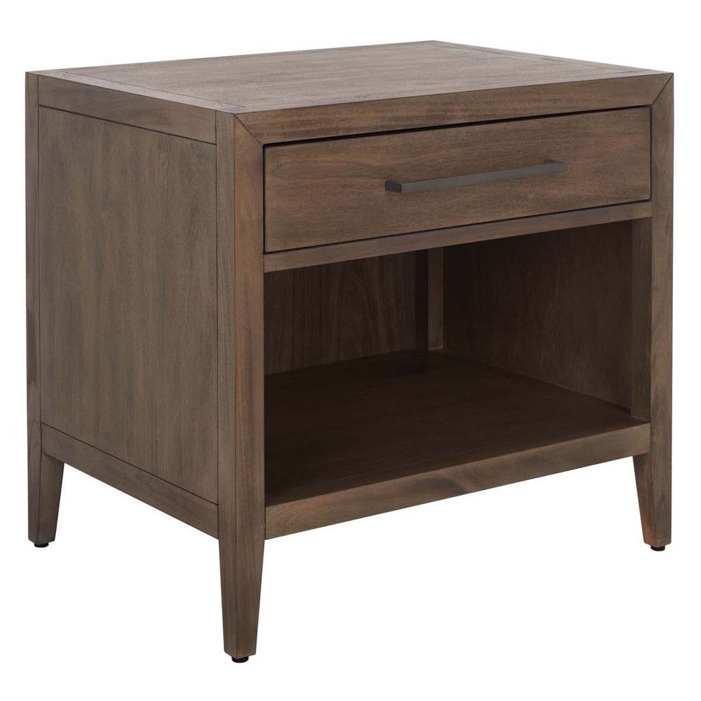 Safavieh Ariella 1 Drawer Wood Nightstand - Light Brown