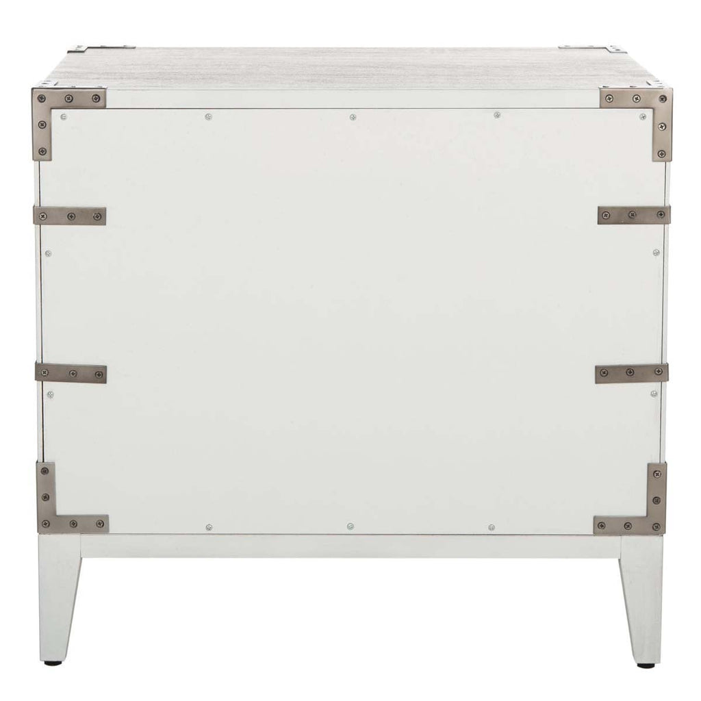 Safavieh Nisha 3 Drawer Wood Nightstand - Light Grey