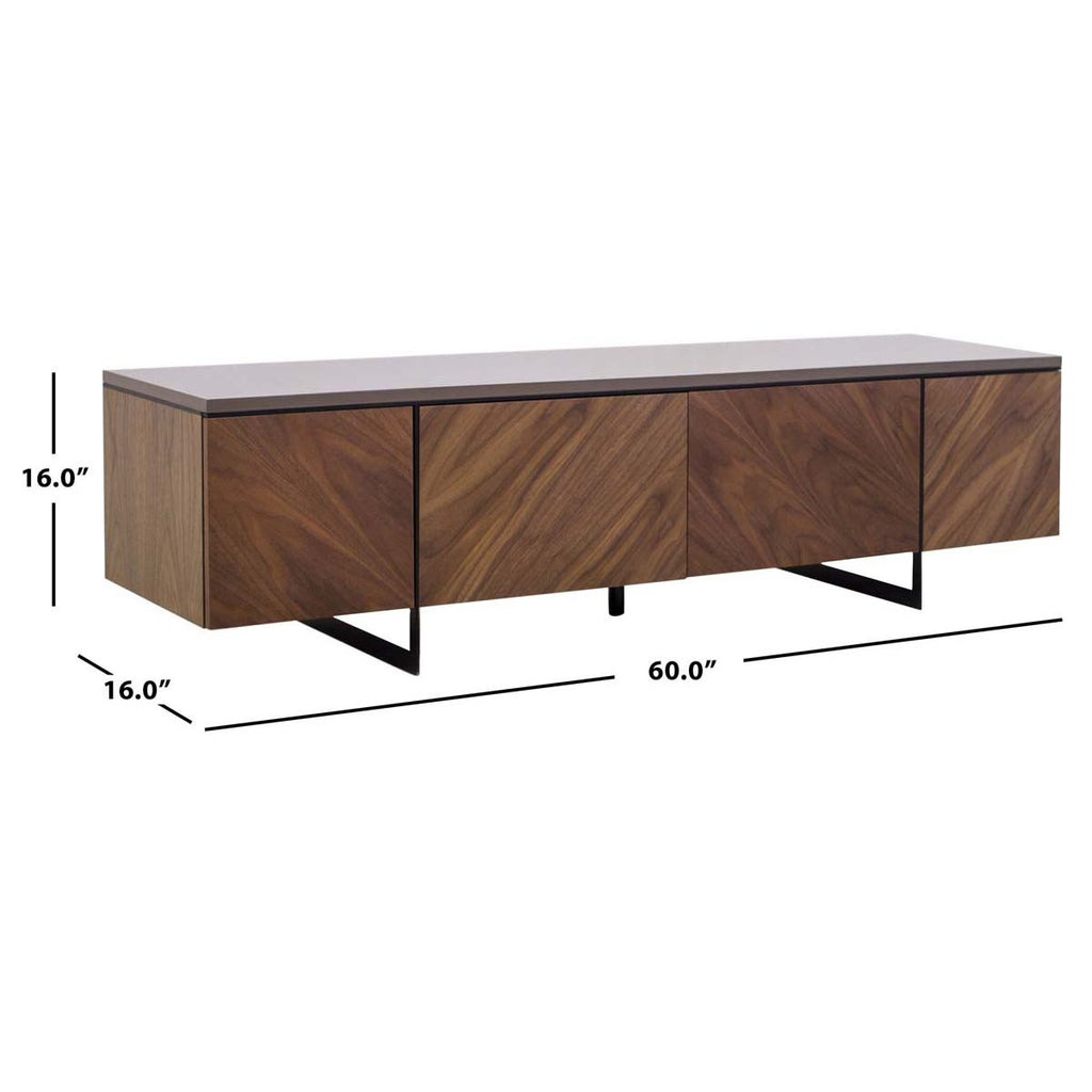 Safavieh Couture Archie Chevron Tv Stand - Walnut