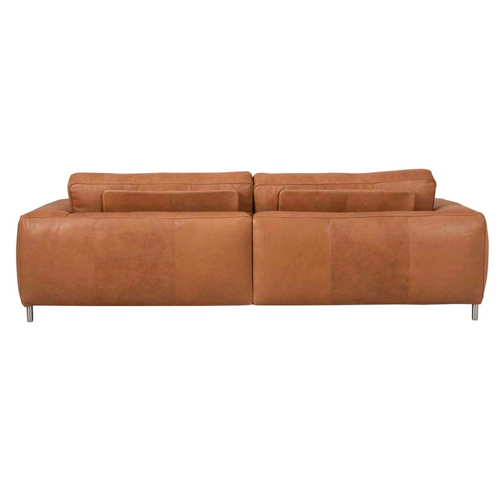 Safavieh Couture Roderigo Leather Sofa - Brown