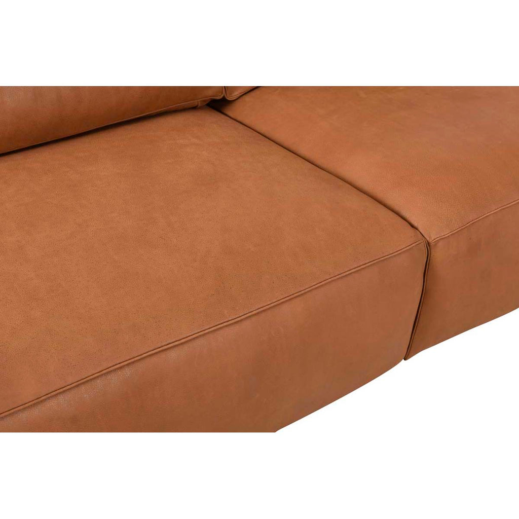 Safavieh Couture Roderigo Leather Sofa - Brown