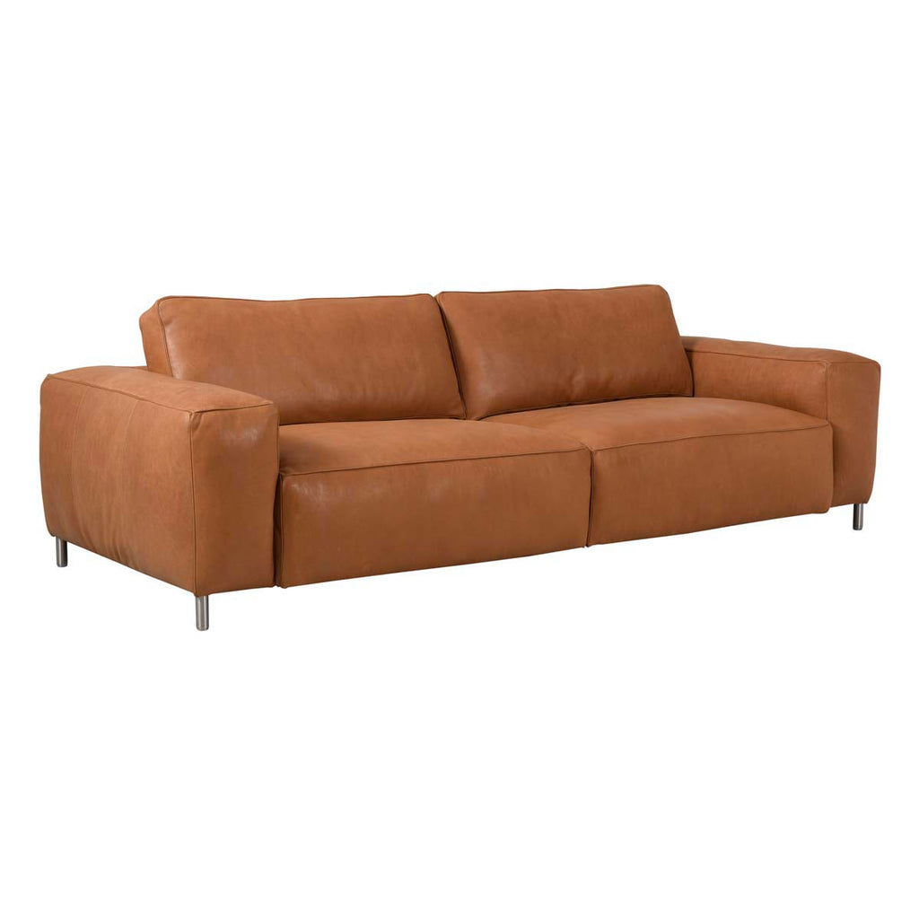 Safavieh Couture Roderigo Leather Sofa - Brown