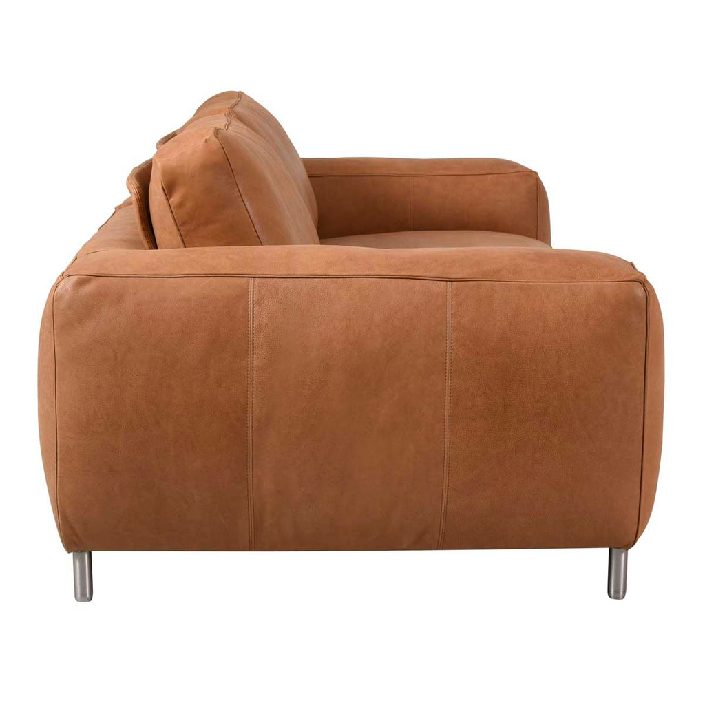 Safavieh Couture Roderigo Leather Sofa - Brown