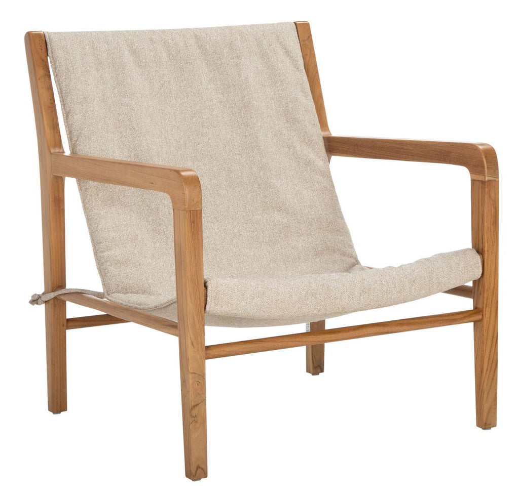 Safavieh Couture Osmond Linen Sling Chair Sand Natural