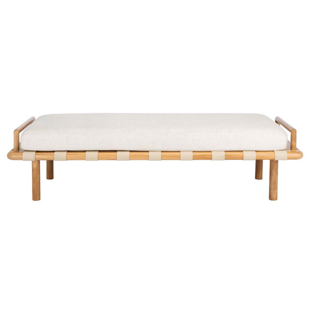 Safavieh Constantine Teak Bench-Natural / White