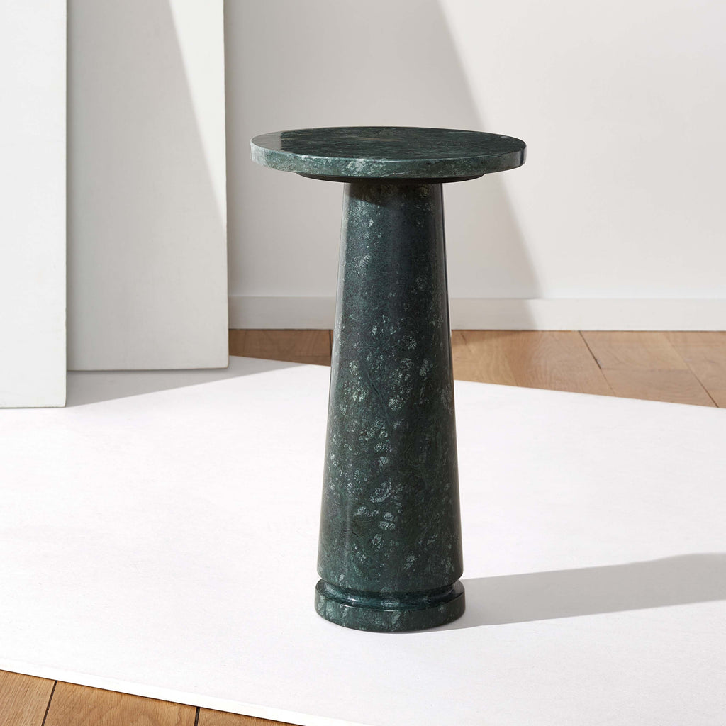 Safavieh Couture Valentia Round Marble Accent Table -  Green