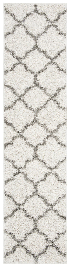 Geometric Runner Rug, SG168B, 62 X 240 cm in Ivory / Grey