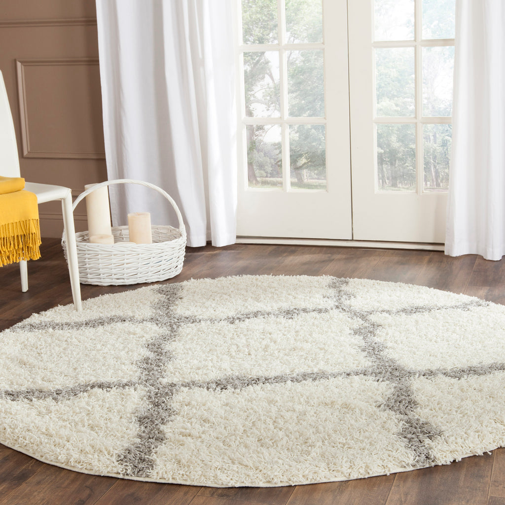 Safavieh Dallas Shag Rug Collection SGD257F - Ivory / Grey