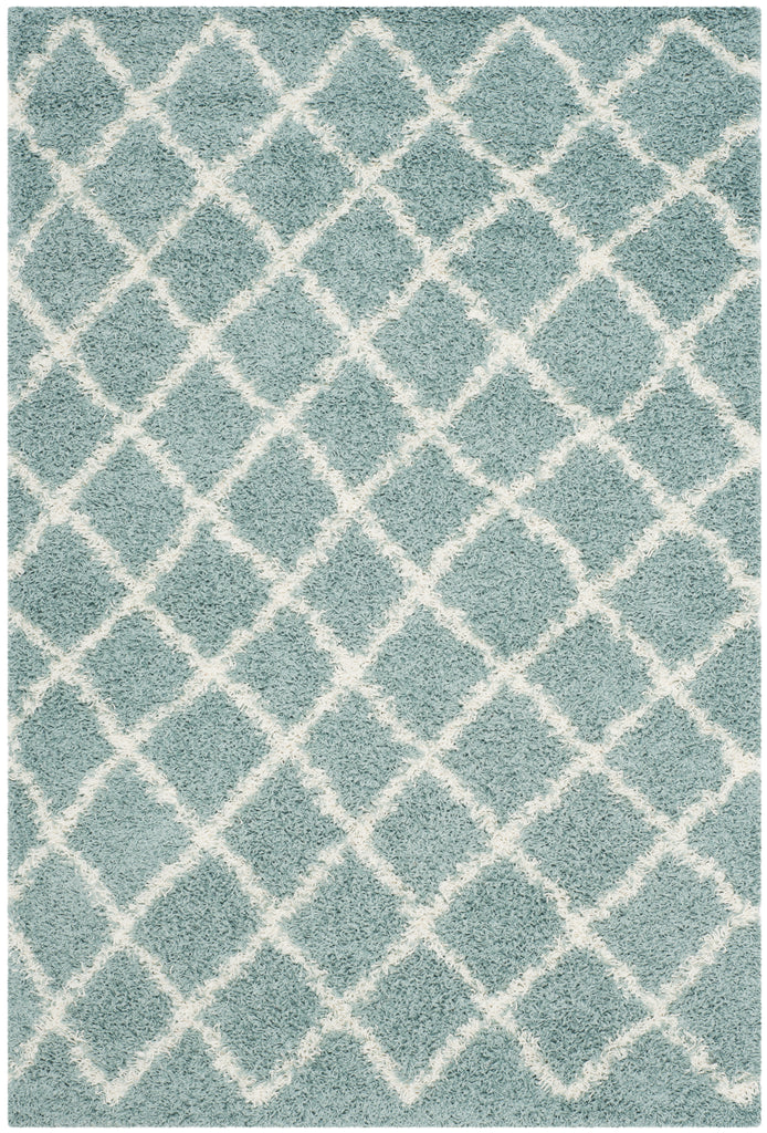 Safavieh Dallas Shag Rug Collection SGD258C - Seafoam / Ivory