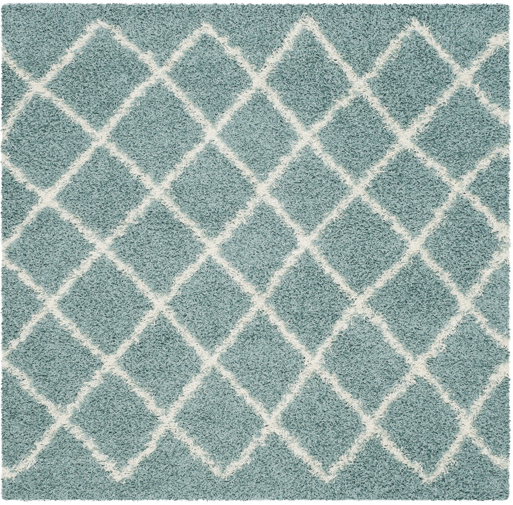 Safavieh Dallas Shag Rug Collection SGD258C - Seafoam / Ivory