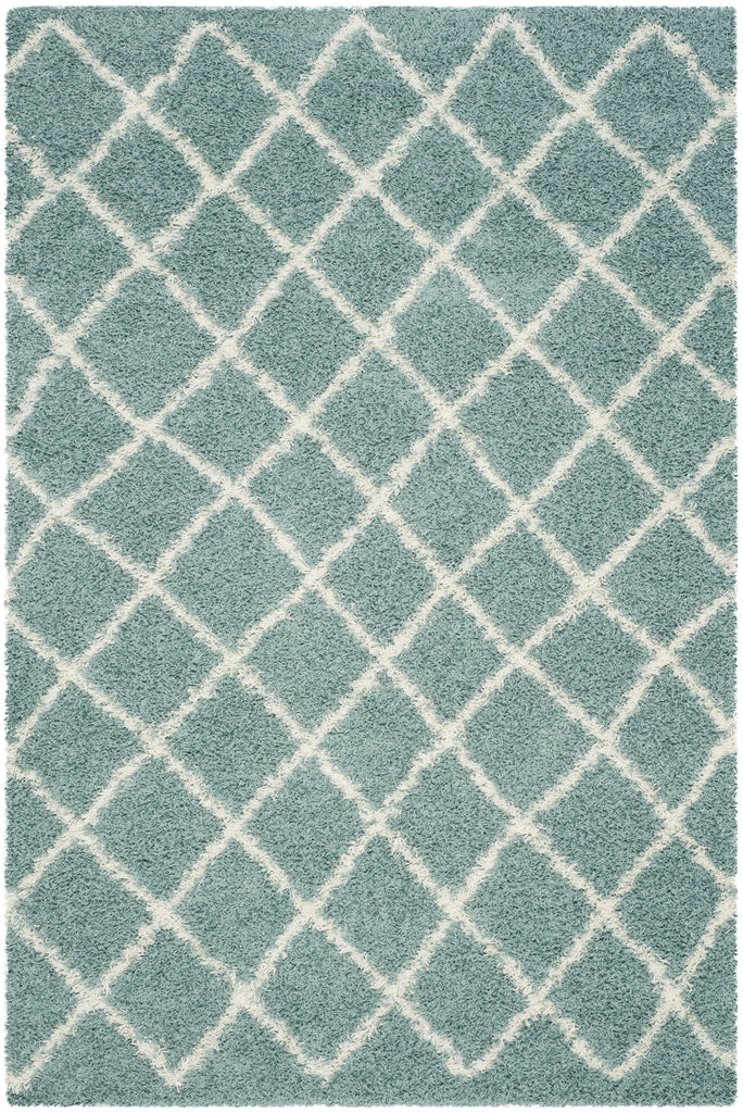 Safavieh Dallas Shag Rug Collection SGD258C - Seafoam / Ivory