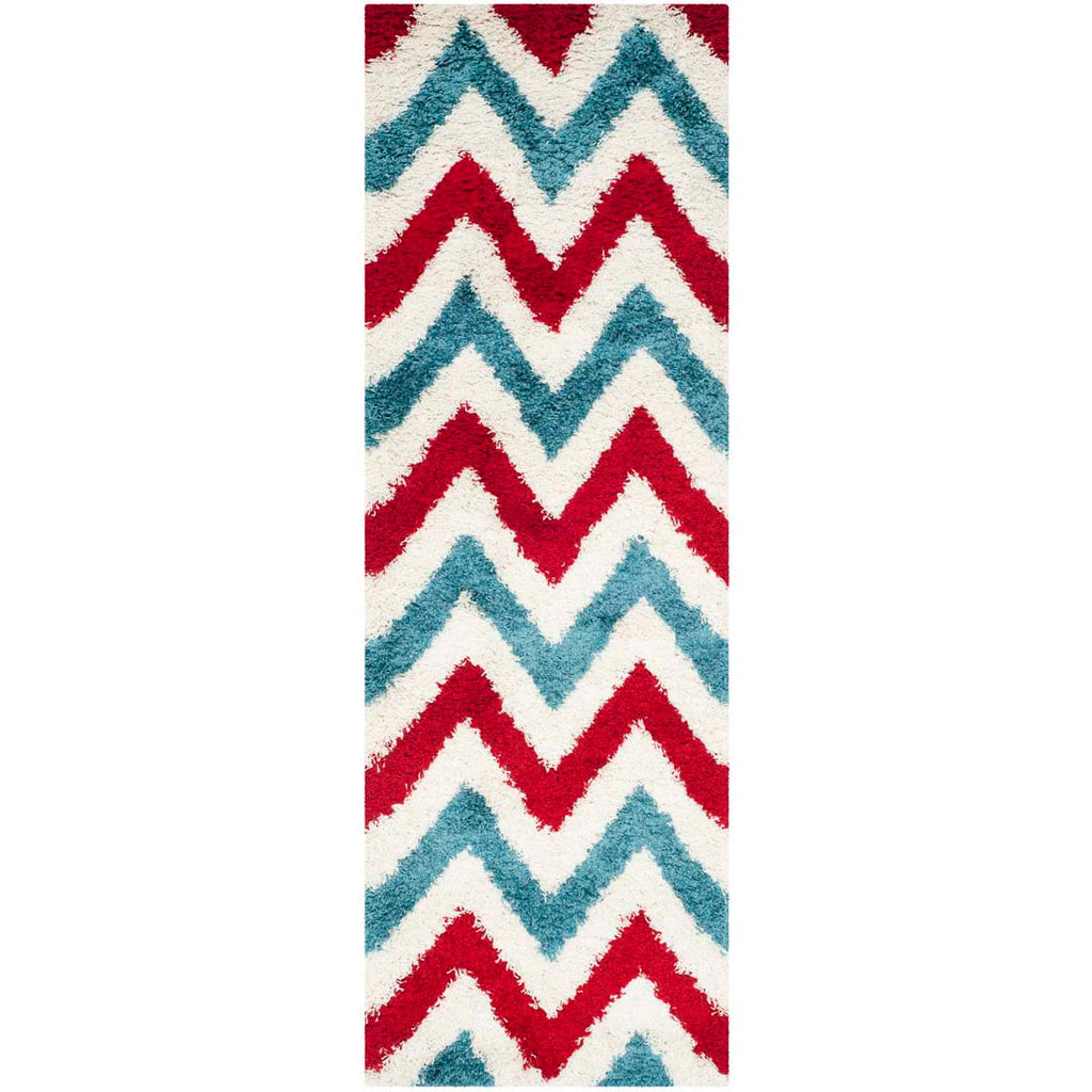 Safavieh Sgk-Shag Kids Rug Collection SGK564B - Ivory / Red