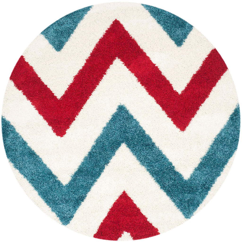 Safavieh Sgk-Shag Kids Rug Collection SGK564B - Ivory / Red