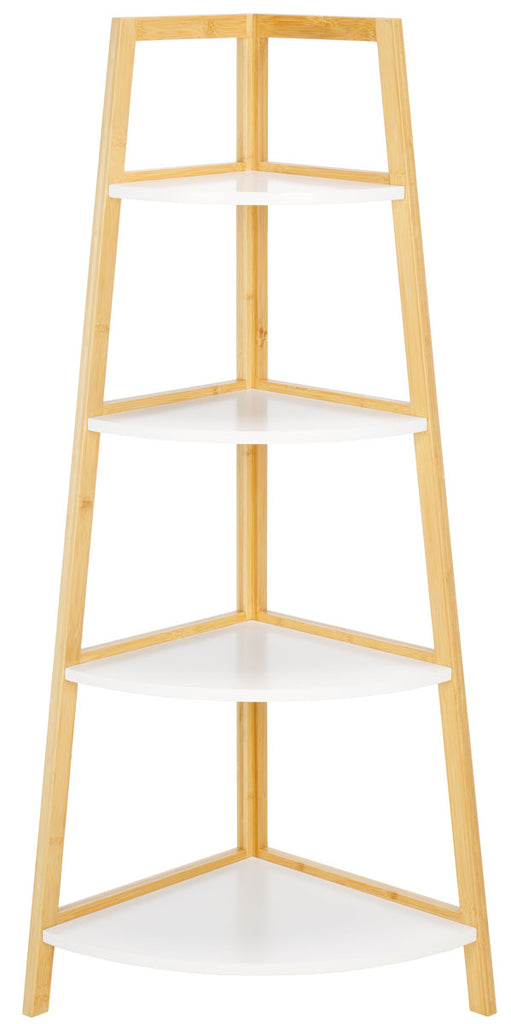 Safavieh Rainier 4 Tier Corner Shelf - White / Natural