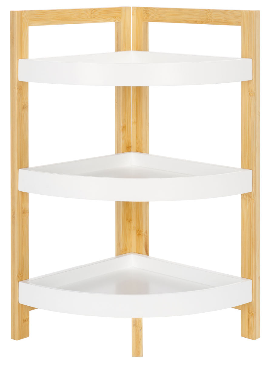 White 3 tier on sale corner shelf