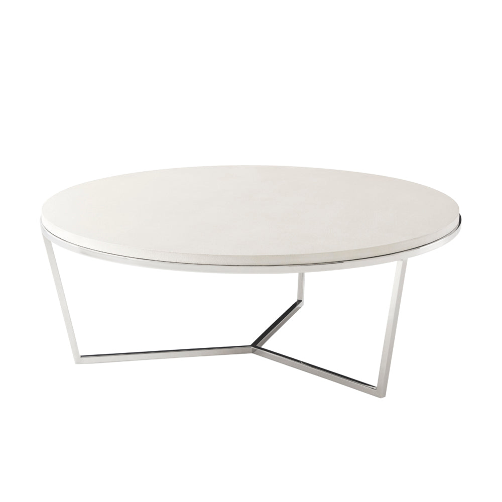 Fisher Round Cocktail Table (Shagreen) | Theodore Alexander - TAS51036.C095