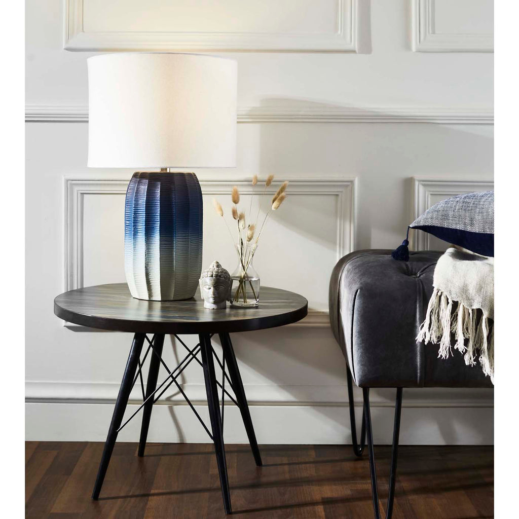 Adley Table Lamp  | Safavieh - TBL2001 - Blue/White