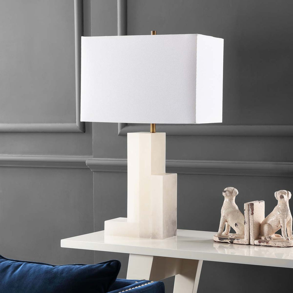 Safavieh Cora Alabaster 27.75 Inch H Table Lamp -White