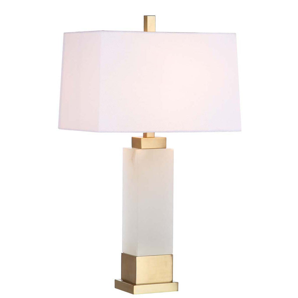 Safavieh Rozella Alabaster 29.5 Inch H Table Lamp -White/Gold