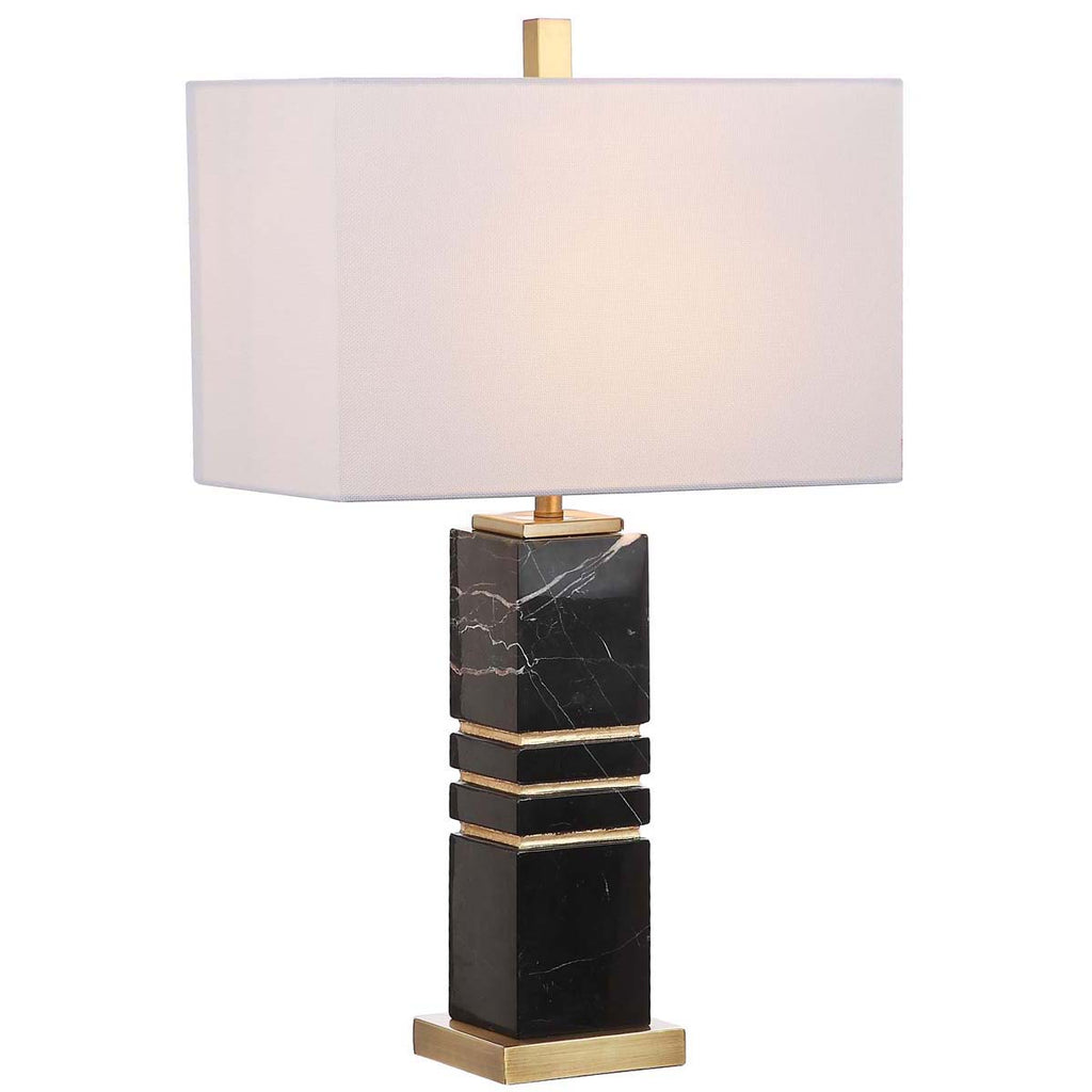 Safavieh Jaxton Marble 27.5 Inch H Table Lamp -Black/Gold