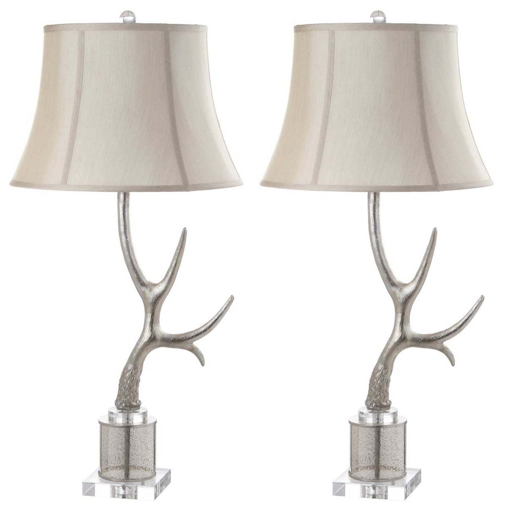 Safavieh Adele Antler 16 Inch H Table Lamp-Silver (Set of 2)