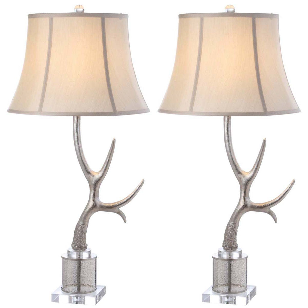 Safavieh Adele Antler 16 Inch H Table Lamp-Silver (Set of 2)