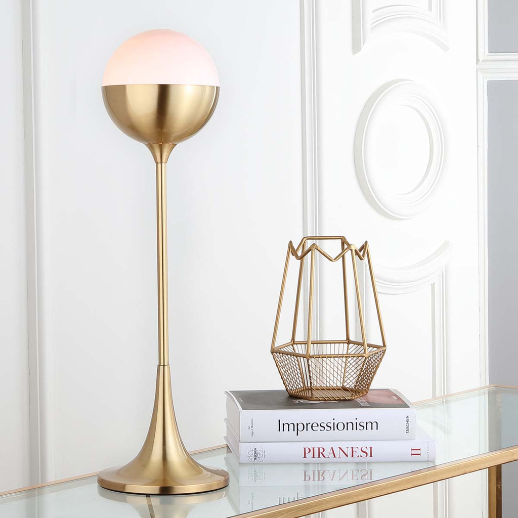 Safavieh Lando 27 Inch H Table Lamp-Brass Gold