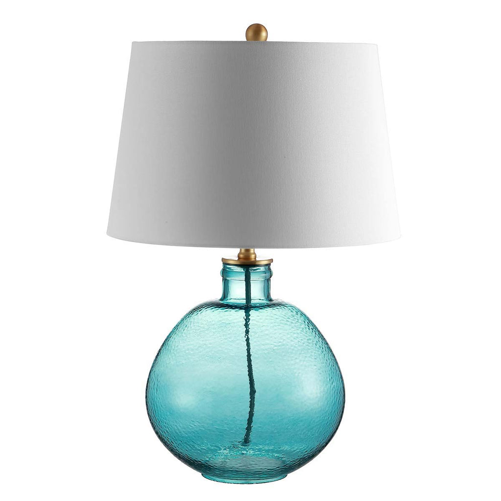 Safavieh Rasby 27 Inch H Glass Table Lamp-Blue