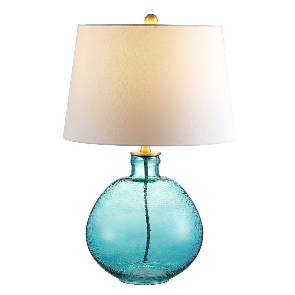 Safavieh Rasby 27 Inch H Glass Table Lamp-Blue