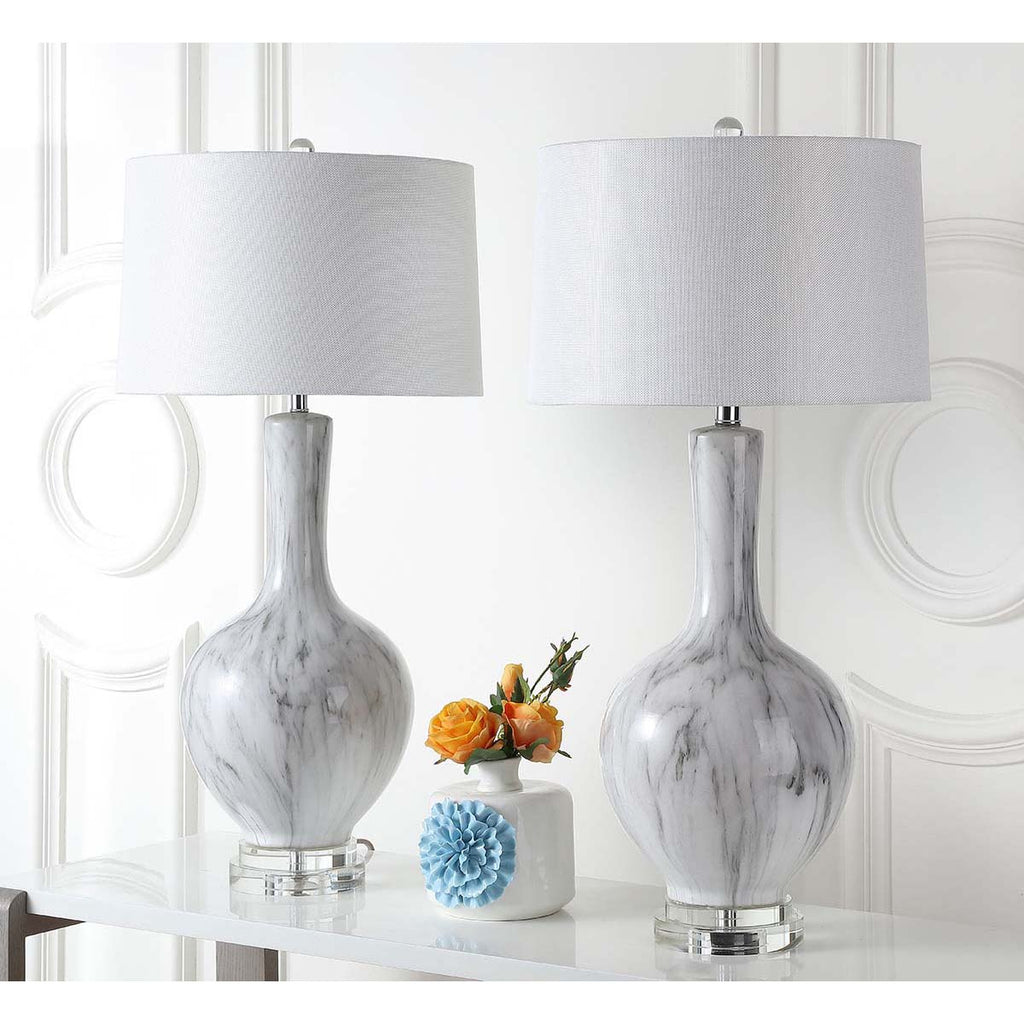 Safavieh Griffith Table Lamp-White/Grey (Set of 2)